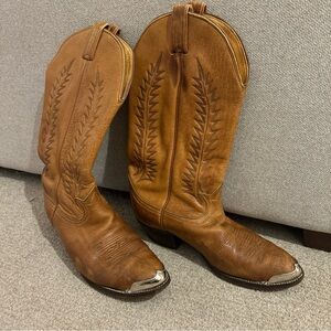 Vintage Tony Lama #6992 Ol' Buck Leather Pull On Cowboy Western Boots Mens 11